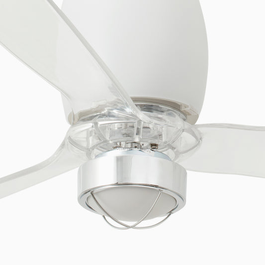 Ventilador de techo LED blanco mate FARO ETERFAN, diseño moderno ref. 32001-9, iluminación integrada LUZGURU