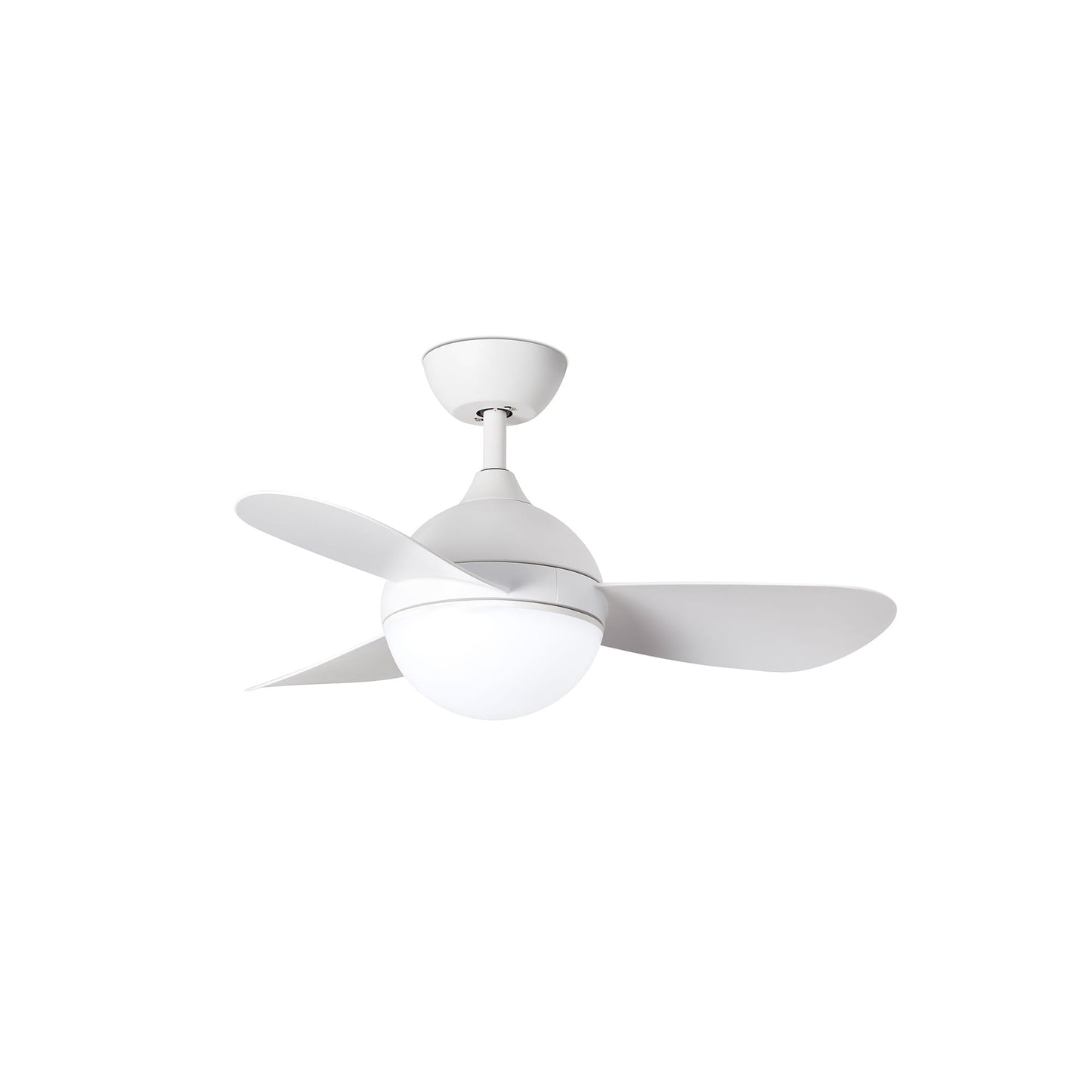 Ventilador de techo blanco FARO 3430 con luz LED integrada, motor DC silencioso, mando a distancia y ventilación eficiente - Ref: 34300 LUZGURÚ