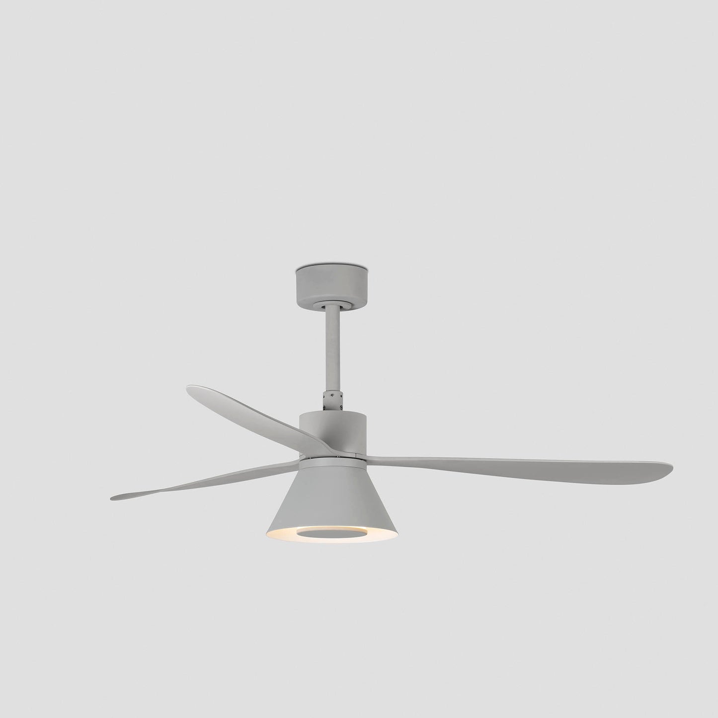 Ventilador de techo LED gris con luz indirecta FARO Amelia L Cone 3328, modelo ventilador con luz eficiente y diseño moderno