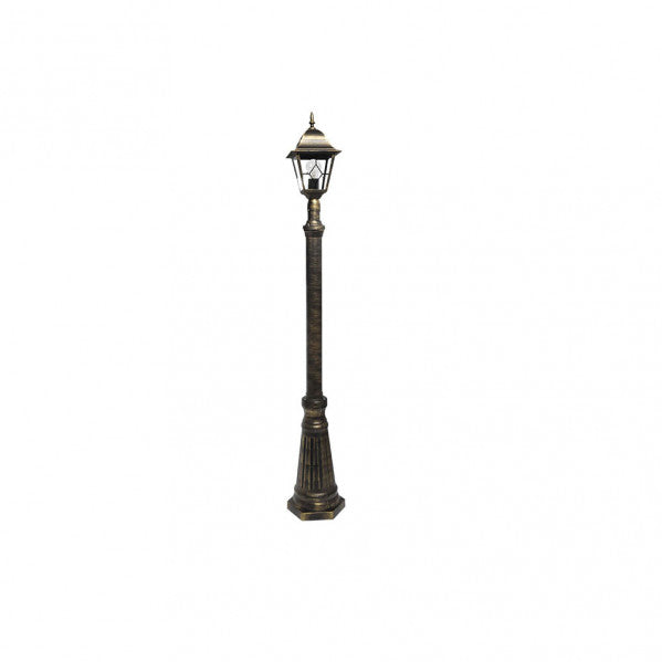 Farola Exterior Bootes 220 cm Aluminio Negro y Oro Fabrilamp - imagen 2 | Fabrilamp / Abrila