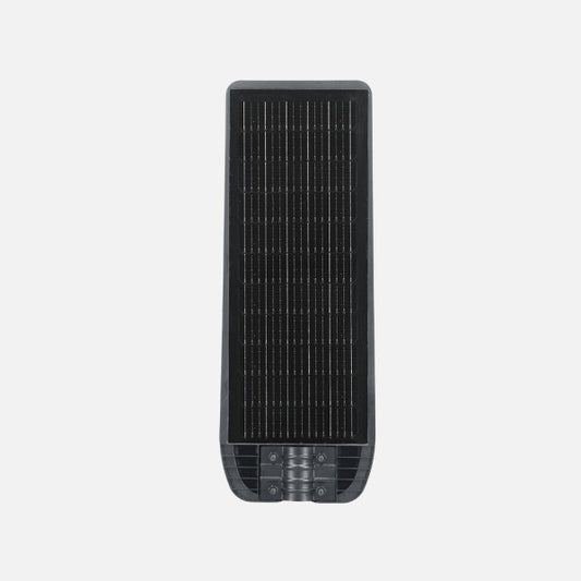 Farola Solar LED Bazan 300W Gris 6500K Fabrilamp instalada en ambiente decorativo de salón o dormitorio | Fabrilamp / Abrila