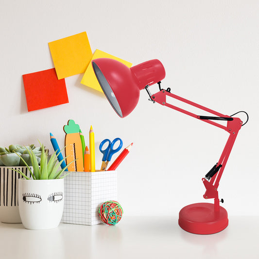 Flexo Rutilo Fabrilamp / Abrila fabricado en metal color rojo para iluminación