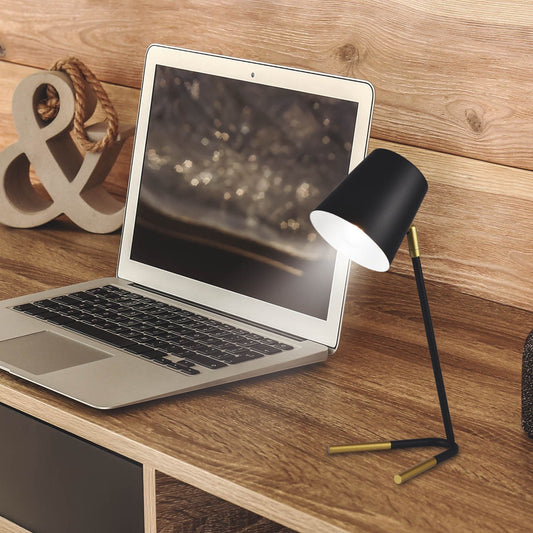 Medidas del flexo de sobremesa DIMAS negro AJP/Alemar (Ref. 10965) - luzguru.com