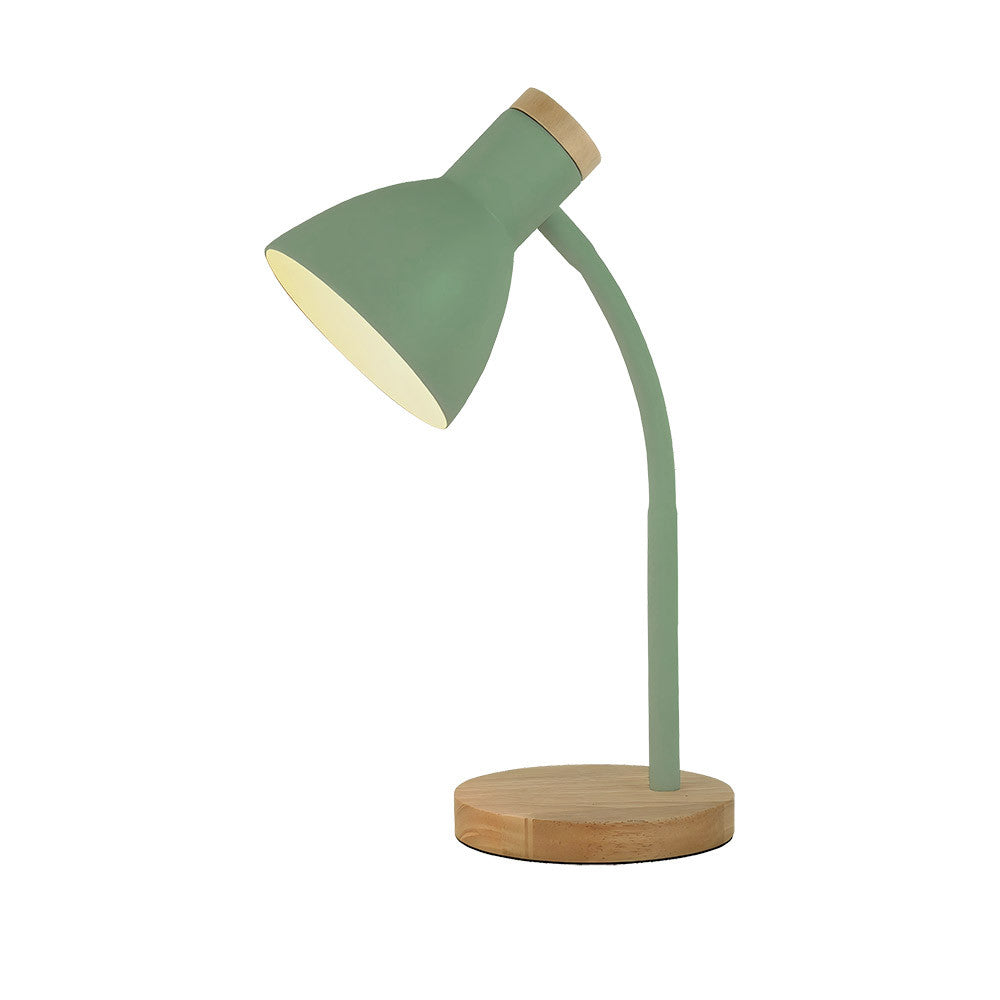 Flexo Epiro Fabrilamp / Abrila para escritorio, diseño moderno en verde y haya, ref. 246371006