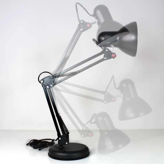 Flexo de Sobremesa Luxo Negro Articulado E27 CristalRecord - imagen 2 | CristalRecord