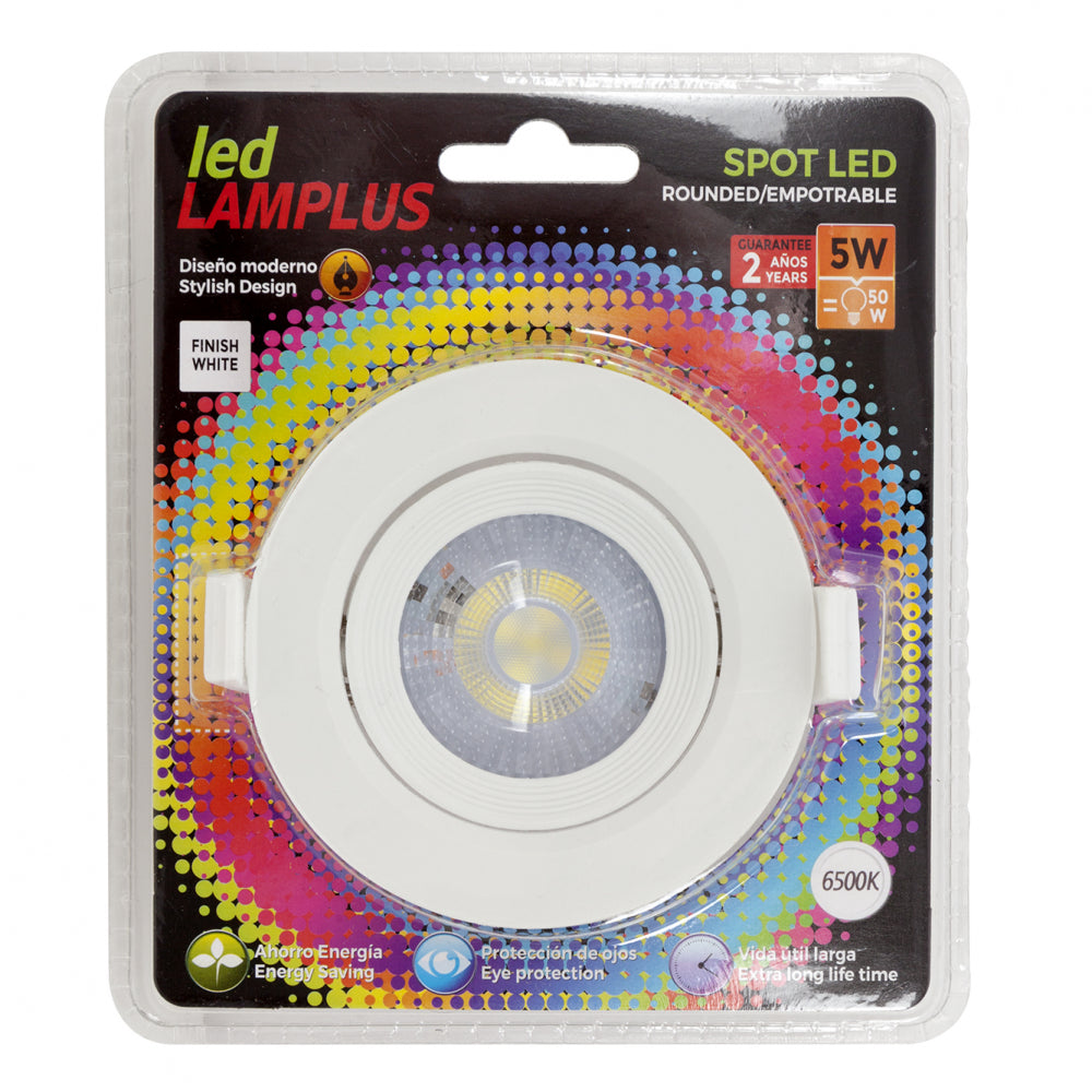 Foco LED 5W con temperatura de color 6500K, perfecto para cocinas