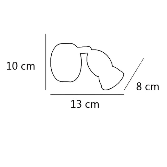 Medidas Foco Bala Niquel Satinado AJP/Alemar Ref. 10415 - LuzGuru.com