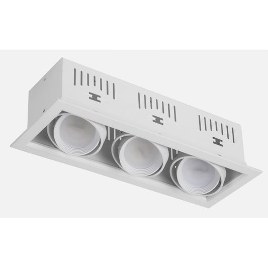 Foco Empotrable Triple Orientable Augusto 3xGU10 Blanco Fabrilamp - imagen 2 | Fabrilamp / Abrila