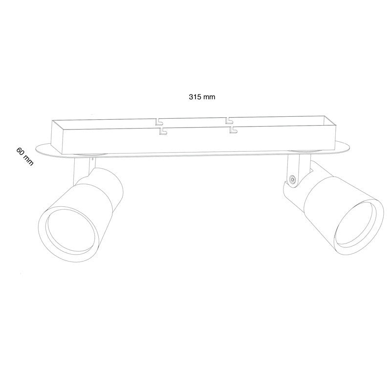 Aplique de pared con casquillo GU10 para iluminar