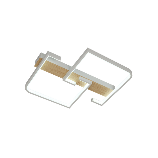 Plafón Moderno LED Frondella Blanco / Haya – vista principal · Ref. 244987668