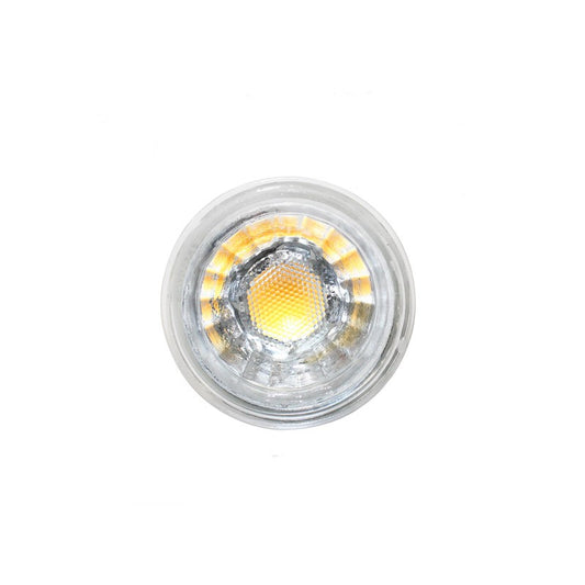Bombilla fabricada en cristal color blanco con luz cálida