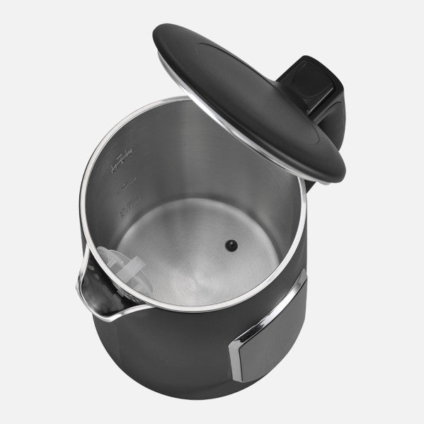 Hervidor de Agua Eléctrico Ajenjo 1,7 L 2200 W Negro Fabrilamp encendida con proyección de luz y ambiente | LuzGurú