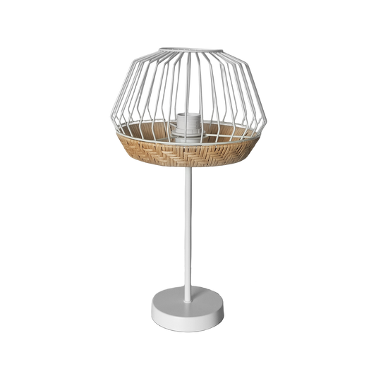 Lámpara de Sobremesa Hugo 46 cm Metal y Rattán Fabrilamp - vista principal | Fabrilamp / Abrila · Ref. 218271068