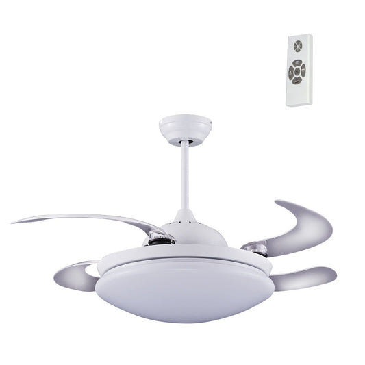 Ventilador Klon fabricado en Acero, ABS y acrílico color Blanco