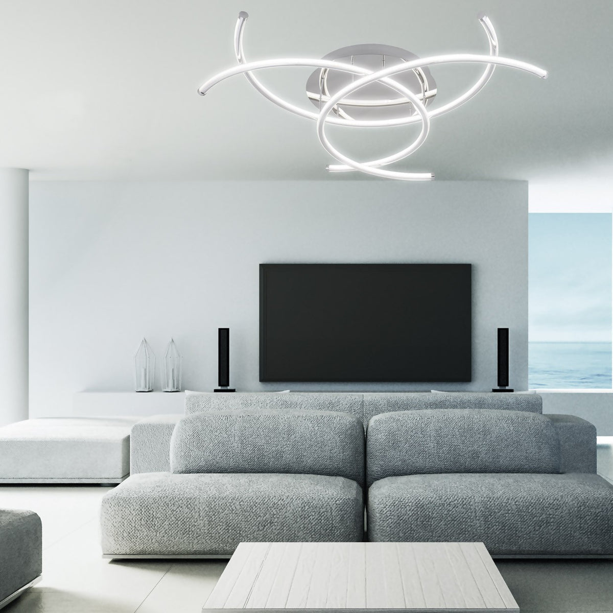 Lámpara Barano LED AJP/Alemar 60180: Dimensiones detalladas. 65W, 6175 lúmenes, 4000K. Iluminación moderna y eficiente para tu hogar. luzguru.com
