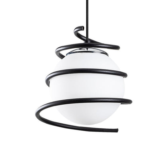 Lámpara Model 6 fabricada en metal y cristal color blanco