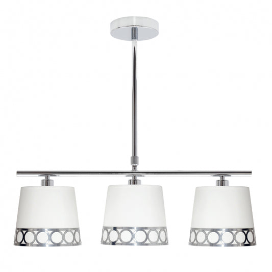 Lámpara de Techo Dalia 3 Luces E14 Fabrilamp - Blanco / Plata | Fabrilamp / Abrila