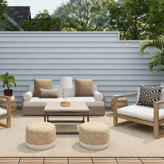 Lámpara Merida fabricada en ABS color Blanco y Madera