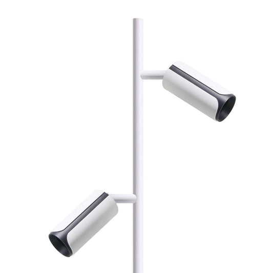 Lámpara Gobi fabricada en aluminio color blanco arenado para iluminación interior