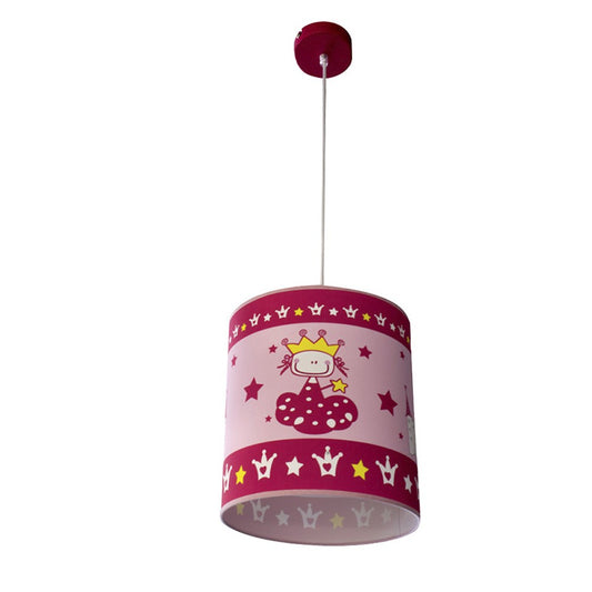 Lámpara Princess fabricada en Hierro y plástico color Rosa