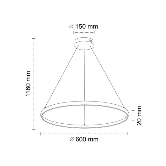 Lámpara Tiamis fabricada en Aluminio color Dorado