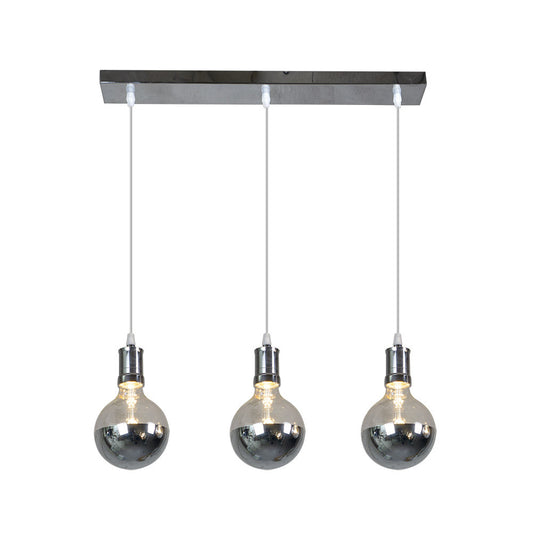 Lámpara Gala fabricada en metal color cromo con bombillas E27