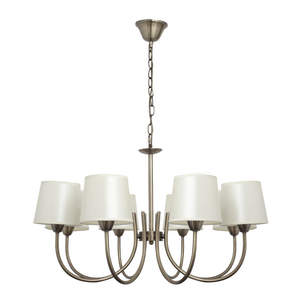 Lámpara de Techo Guadalajara 8 Luces E14 Fabrilamp - Cuero | Fabrilamp / Abrila · Ref. 121558014