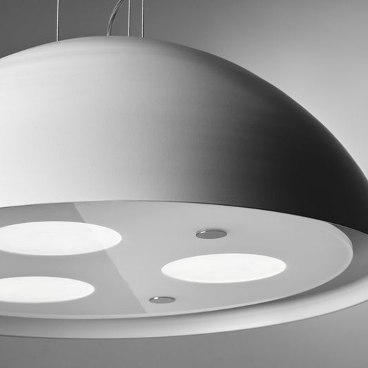 Lámpara Moon Lux Comb fabricada en aluminio color blanco