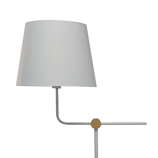 Lámpara Solor fabricada en Metal color Blanco con detalle dorado