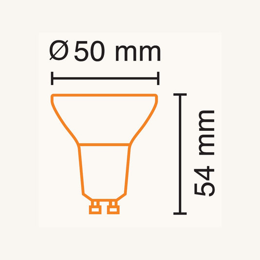 Bombilla LED GU10 2.5W 450lm 6000K Cristal CristalRecord instalada en ambiente decorativo de salón o dormitorio | CristalRecord