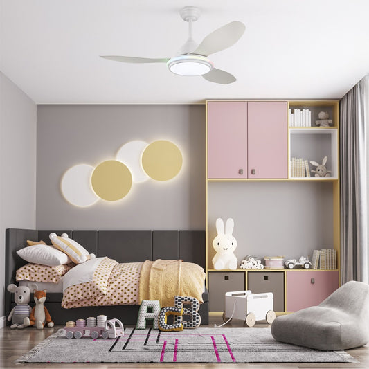 Ventilador de Techo con Luz LED Stel TL RGB 120 cm Blanco CristalRecord - imagen 2 | CristalRecord