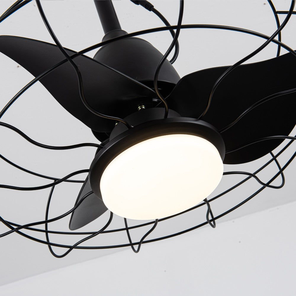 Ventilador Freshfan negro moderno ideal para terrazas y porches