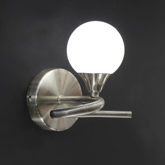 Aplique Lotto fabricado en acero y cristal color níquel satinado