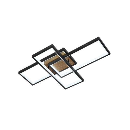 Plafón Moderno LED Madaleta 9,5x62x38,5 cm / Madera / Negro – vista principal · Ref. 244681049