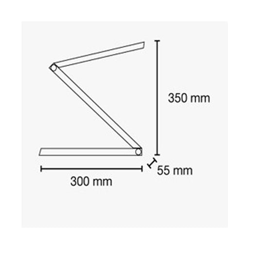 Flexo Marte fabricado en aluminio color negro, ideal para iluminar tu espacio de trabajo