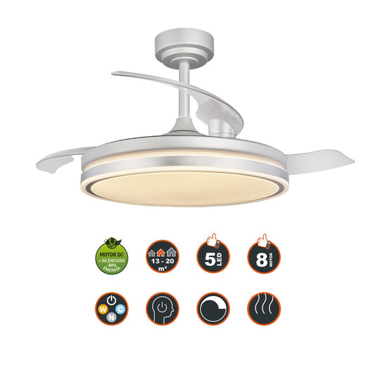 Ventilador Moss fabricado en Acero color Gris