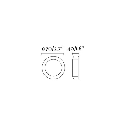 Led Integrado 0216 Blanco – vista 2 · Ref. 02111001