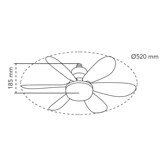 Ventilador de Techo Infantil LED Nikiya Multicolor 18W CristalRecord - imagen 2 | CristalRecord