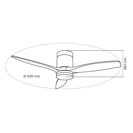 Ventilador de Techo con Luz LED Nine Eco Blanco 20W CristalRecord - imagen 2 | CristalRecord