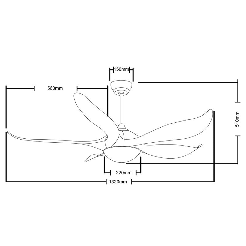 Ventilador moderno y silencioso ideal para el salón o dormitorio
