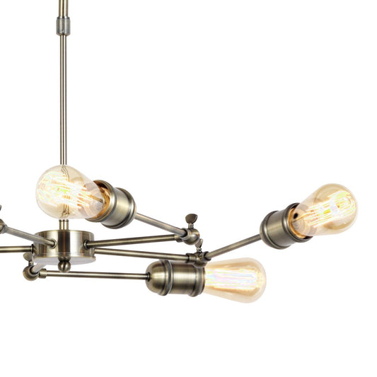 Lámpara de Techo Atomic New 5 Brazos 60 cm E27 60W Oro Viejo CristalRecord - imagen 2 | CristalRecord