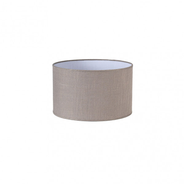 Pantalla Cilíndrica Happy 30 cm Lino Gris E27 Fabrilamp - vista principal | Fabrilamp / Abrila