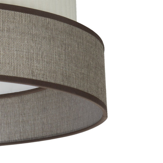Pantalla Home 40 cm Marrón Beis Textil para Colgante o Pie Fabrilamp - imagen 2 | Fabrilamp / Abrila