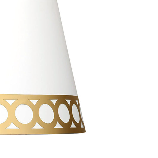 Pantalla Colgante Dalia 40 cm Blanca y Oro Fabrilamp - imagen 2 | Fabrilamp / Abrila