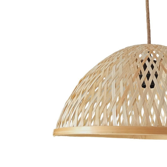 Pantalla de lámpara Sena fabricada en bambú color natural