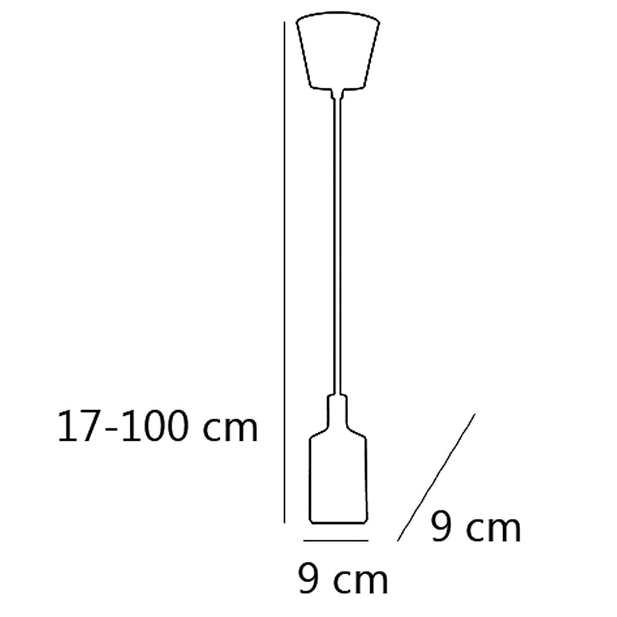 Medidas de la lámpara de techo LED morada LIDO 10159 de AJP/Alemar. Iluminación moderna para tu hogar. luzguru.com