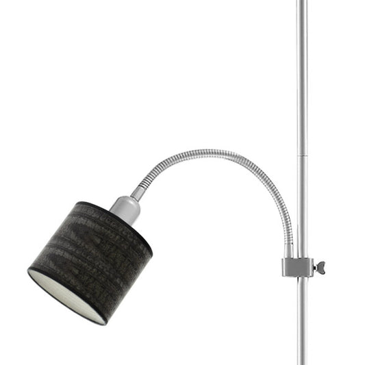 Lámpara de Pie con Lector Armonía 155 cm Plata y Madera Negra Fabrilamp - imagen 2 | Fabrilamp / Abrila
