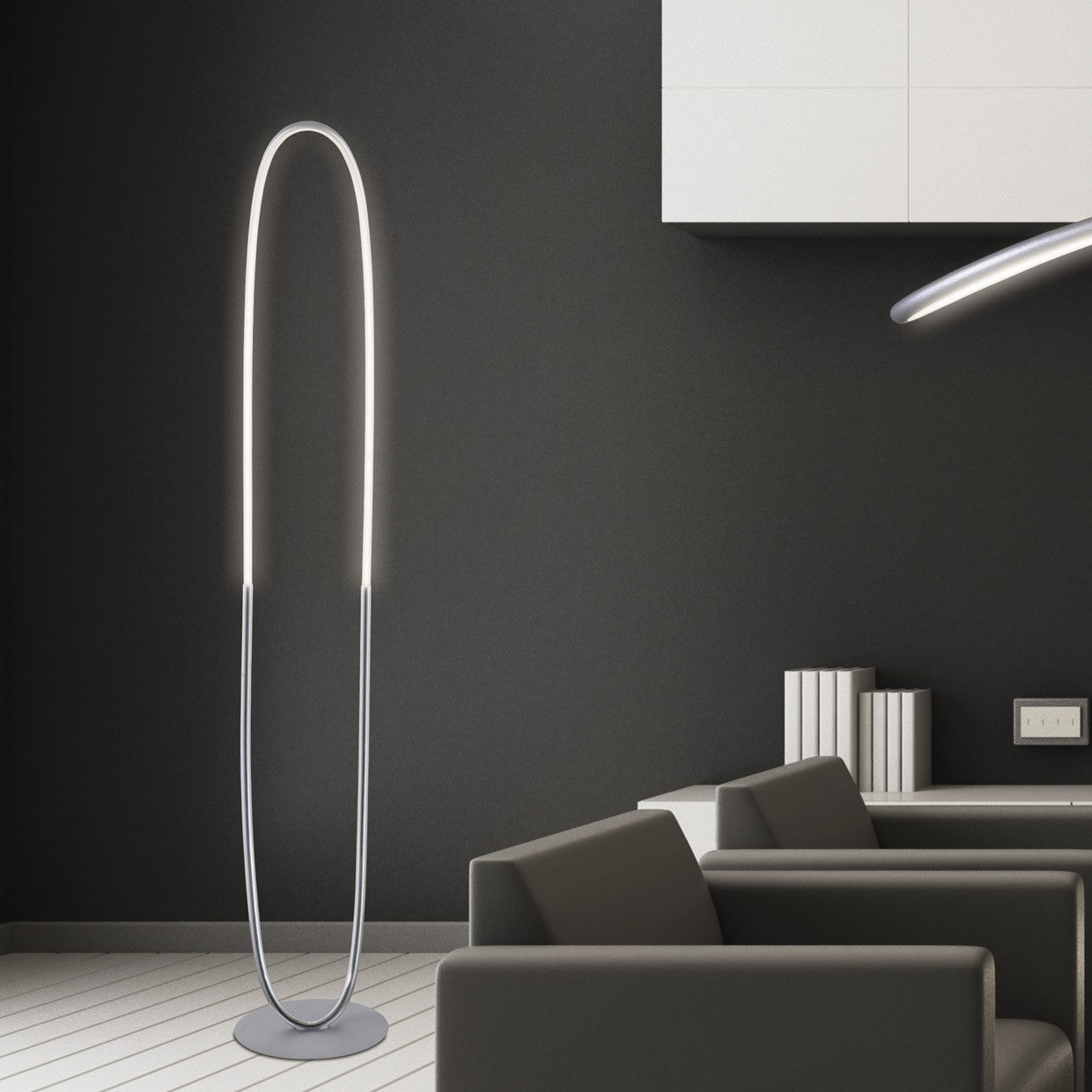 Medidas Pie de Salón MYA LED Cromo AJP/Alemar 3171PS-1CR - luzguru.com