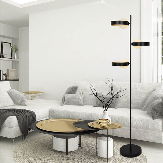 Medidas pie de salón Arianna Negro-Oro AJP/Alemar Ref. 60423 - LuzGuru