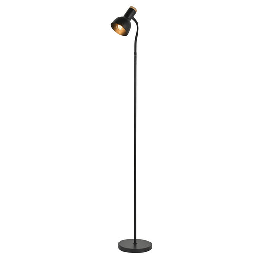 Pie de Salón Ander 1 Luz E-27 AJP / Alemar - Negro / Madera | AJP / Alemar